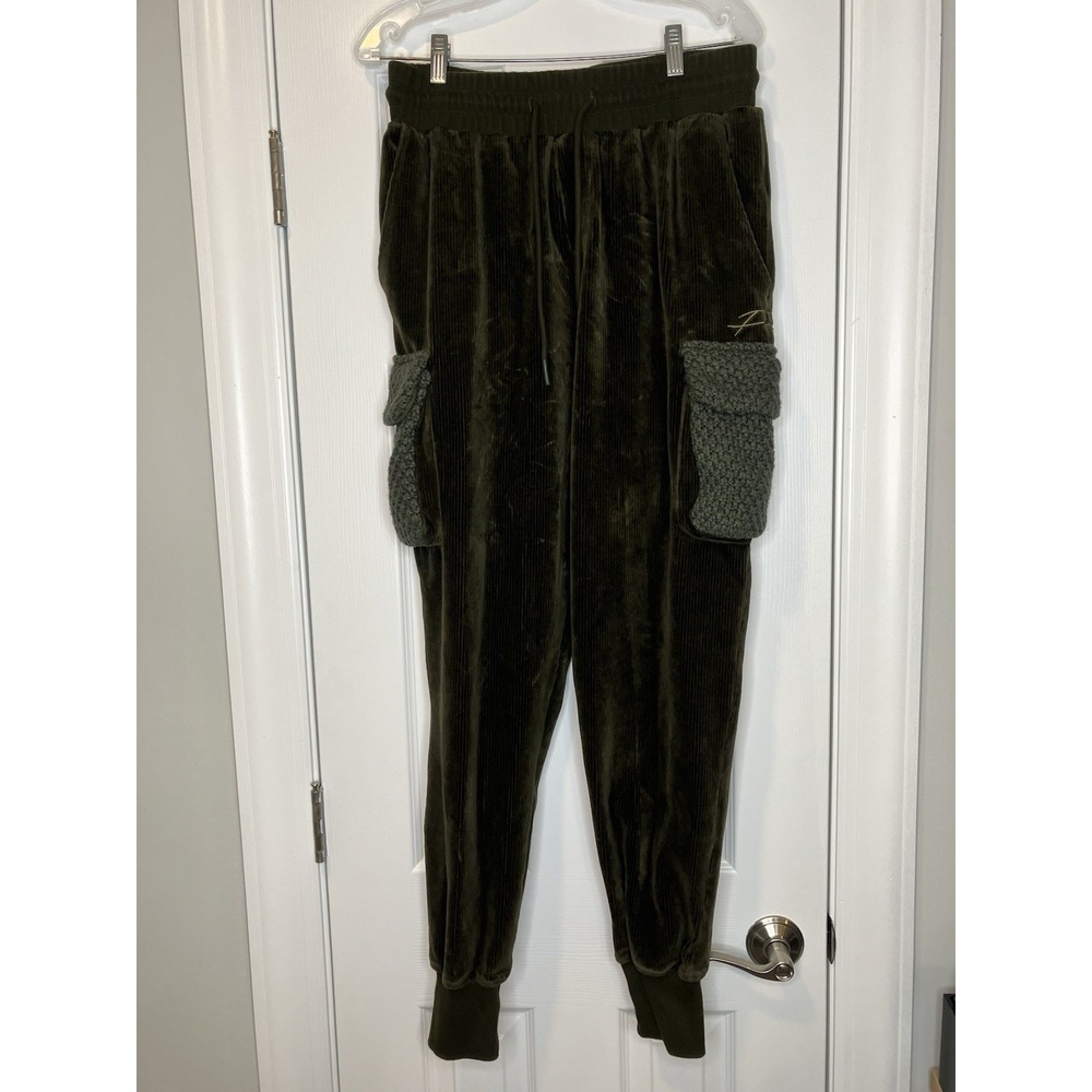 Fubu Men's Vintage Y2K Corduroy Big Pocket Pants Dark‎ Green Size XL